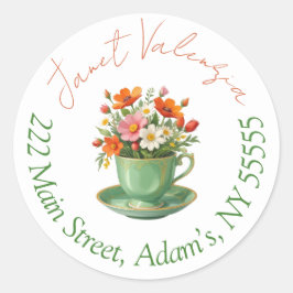 Ronde adresetiketten sticker