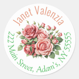 Ronde adresetiketten sticker