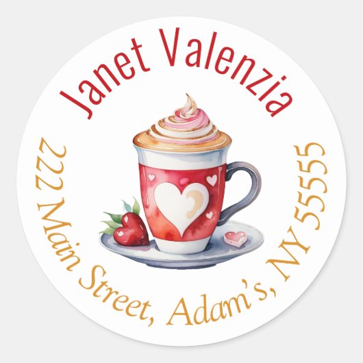 Ronde adresetiketten sticker (Voorkant)