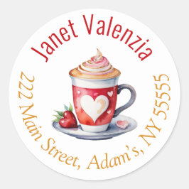 Ronde adresetiketten sticker