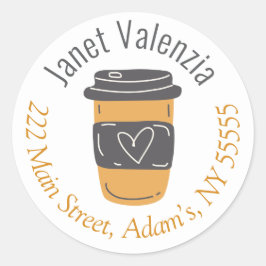 Ronde adresetiketten sticker