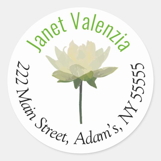 Ronde adresetiketten sticker (Voorkant)