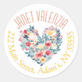 Ronde adresetiketten sticker (Voorkant)