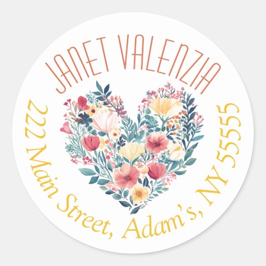 Ronde adresetiketten sticker (Voorkant)