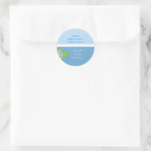 Ronde Adresetiketten Zee Schildpad Licht & Donkerb Sticker (Tas)