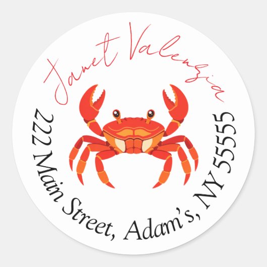 Ronde adreslabels sticker (Voorkant)