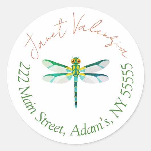Ronde adreslabels sticker (Voorkant)