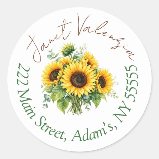 Ronde adreslabels sticker (Voorkant)