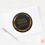 Ronde adressen Grungy Gold- en zwarte labels (Envelop)