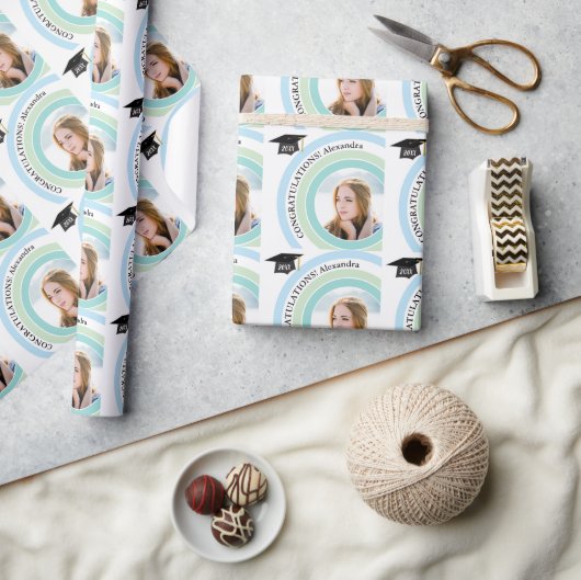 Ronde Afstuderen met fotopastels Cadeaupapier (Crafts)