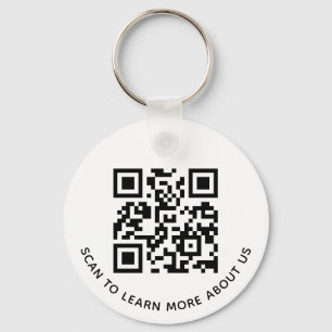 Ronde aluminium QR-code-sleutelhanger voor bedrijf Sleutelhanger