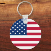 Ronde Amerikaanse vlag Sleutelhanger (Voorkant)