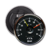 ronde analoge automatische tachometer button flesopener (Voorkant)