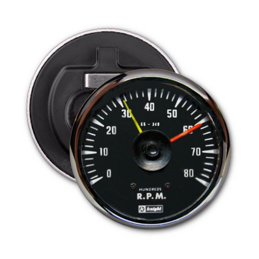 ronde analoge automatische tachometer button flesopener (Voorkant)