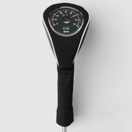  ronde analoge automatische tachometer golfheadcover (Voorkant)
