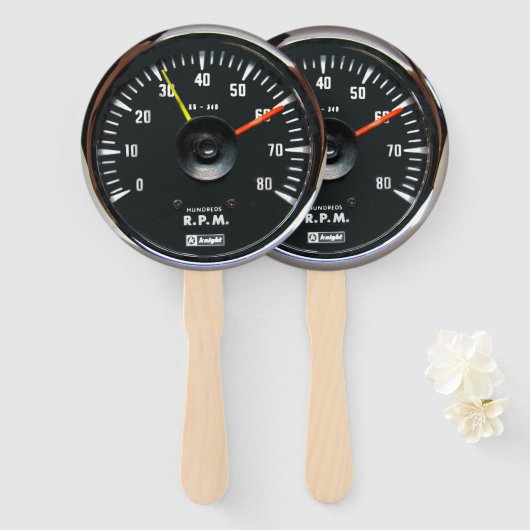  ronde analoge automatische tachometer handwaaier (Voorkant en achterkant)