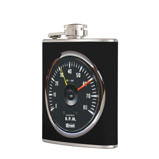  ronde analoge automatische tachometer heupfles (Links)