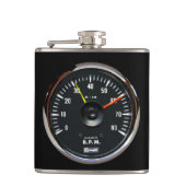ronde analoge automatische tachometer heupfles (Voorkant)