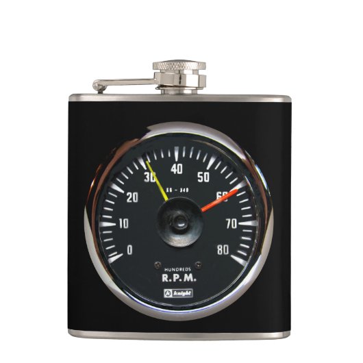  ronde analoge automatische tachometer heupfles (Voorkant)