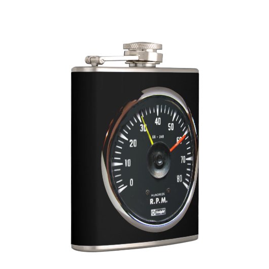 ronde analoge automatische tachometer heupfles (Rechts)