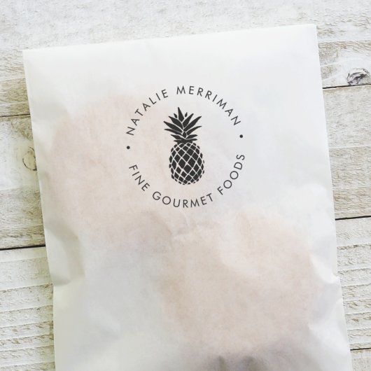 Ronde anananas Logo Zelfinktende Stempel