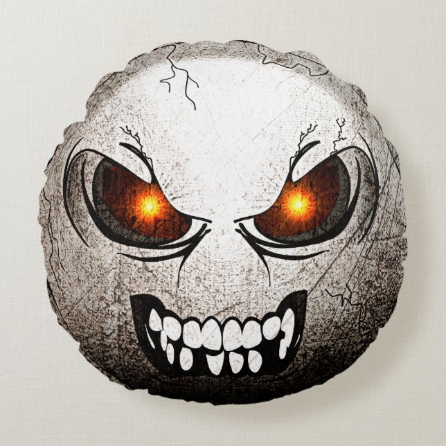 Ronde Angermoji Vintage Rond Kussen (Voorkant)