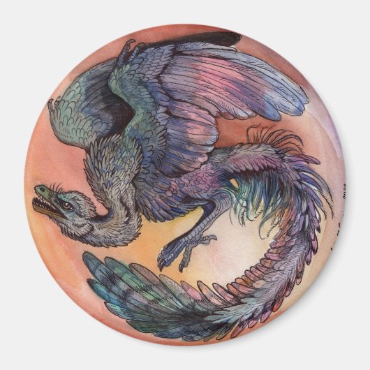 Ronde Archaeopteryx Magneet (Voorkant)