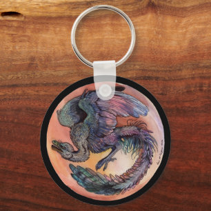 Ronde Archaeopteryx Sleutelhanger