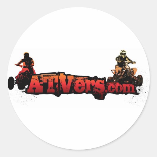 Ronde ATVers.com Stickers (Voorkant)