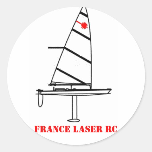 Ronde autocolon FRANCE LASER RC Sticker (Voorkant)