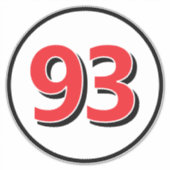 Ronde autoracen nummer vinyl sticker voor rally's (Voorkant)