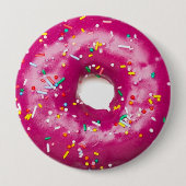 Ronde badge - Helderroze Doughnut Button 4,0 Cm (Voorkant)
