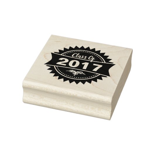 Ronde Badge Klasse van 2017 Rubber Stamp Rubberstempel (Stempel)