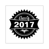 Ronde Badge Klasse van 2017 Rubber Stamp Rubberstempel (Afrduk)