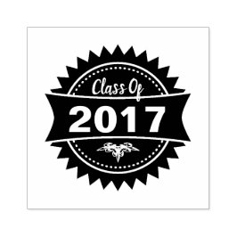 Ronde Badge Klasse van 2017 Rubber Stamp Rubberstempel