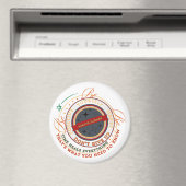 Ronde Badge met 'Dad's Rules' Magneet (Insitu (Vaatwasser))