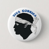 Ronde badge, Viva Corsica Button 5,7 Cm (Voorkant)