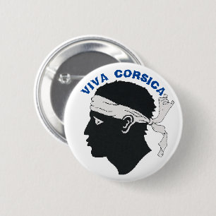 Ronde badge, Viva Corsica Ronde Button 5,7 Cm