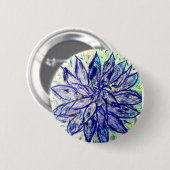 Ronde Badge zeldzame blauwe dalhia Ronde Button 5,7 Cm (Voorkant /achterkant)