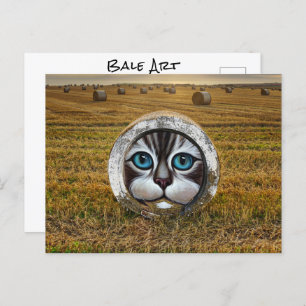 Ronde Bale Art Ranchers Boeren Hooi Veldgraffiti Briefkaart