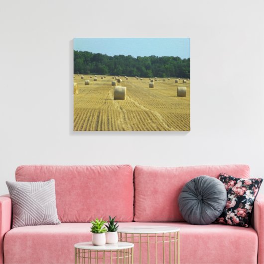 Ronde balen canvas afdruk (Insitu (Woonkamer))