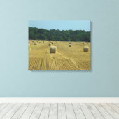 Ronde balen canvas afdruk (Insitu (Houten vloer))