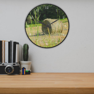 Ronde balen in zomerboer Hay Field Scene Grote Klok