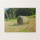 Ronde balen in zomerboer Hay Field Scene Legpuzzel (Horizontaal)