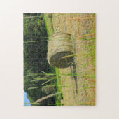 Ronde balen in zomerboer Hay Field Scene Legpuzzel (Verticaal)