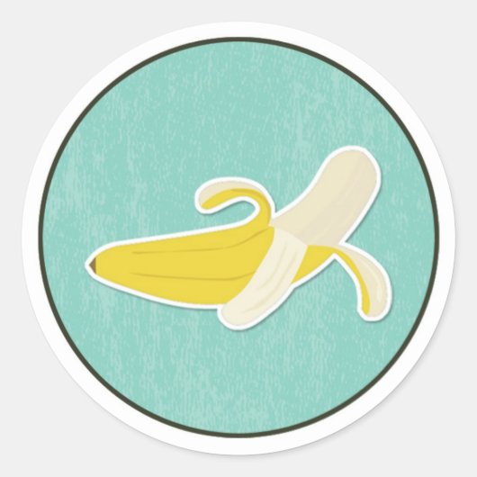 Ronde Banaan Sticker (Voorkant)