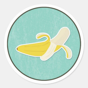 Ronde bananensticker sticker