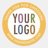 Ronde bedankstickers Zakelijk logo promotie- Ronde Sticker (Voorkant)