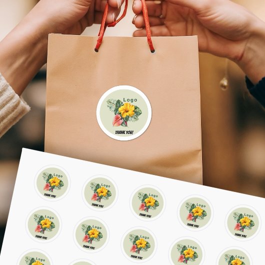 Ronde Bedrijf Logo Dank u Stickers van de Klant