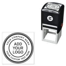 Ronde bedrijfsnaam en aangepaste tekst Logo stempe Zelfinktende Stempel